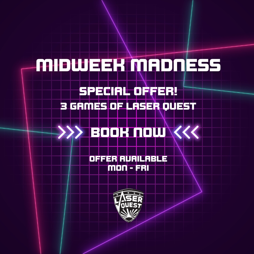 Bored after school? 🤔

Visit Laser Quest and try out our Midweek Madness special package!

Special offer available Monday - Friday!

🌟Visit our website for more information! Link In Bio🌟

#laserquest #teambuilding #thingstodoinbromley #bromley #lasertag #bromleylaserquest