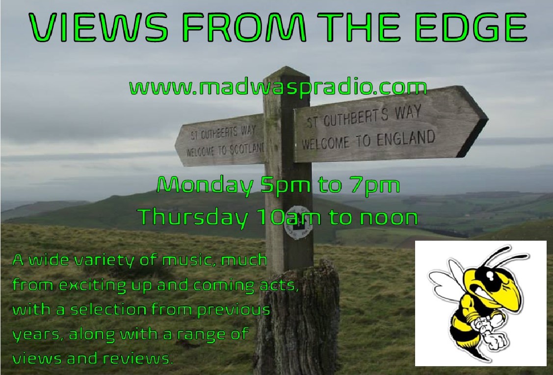 Views From The Edge @MadWaspRadioMWR 5pm includes @MangoInEuphoria Glider, Bikini Kill, Kingfisher Blue @HouseChoir @ledzeppelin @DavidBowieReal Pat Benatar @SineadOConnor @govtmuleband Le Woodsmen @Joanovarc Colonel Mustard & the Dijon 5 + 'track of the month' from @atomicaner