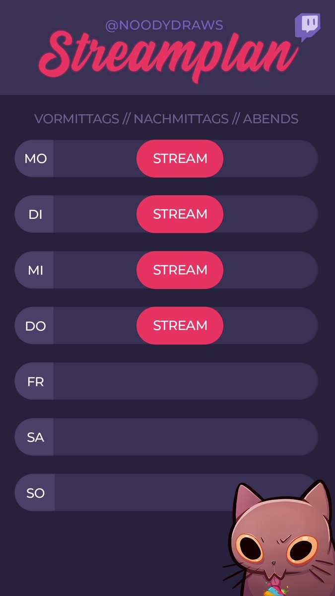 Diese Woche stream ich sehr regelmäßig. Kommt rum!