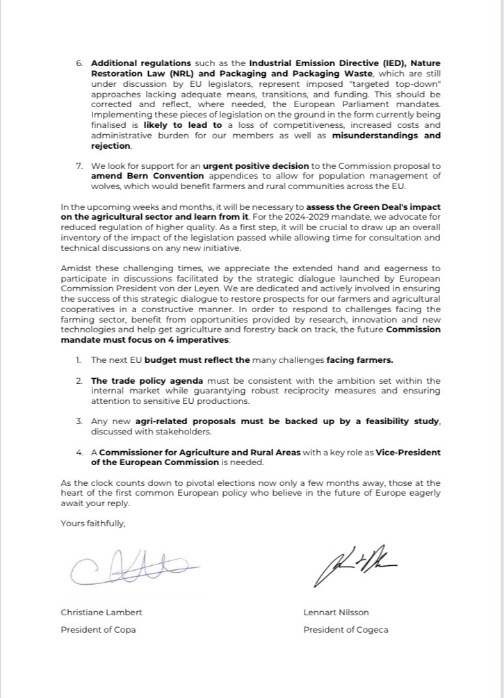 🤔 How can @COPACOGECA claim they support #EUGreenDeal and then send this letter👇 to @vonderleyen & @alexanderdecroo - where the only Green Deal measure they support and call for is the one on NGT …? #AGRIFISH