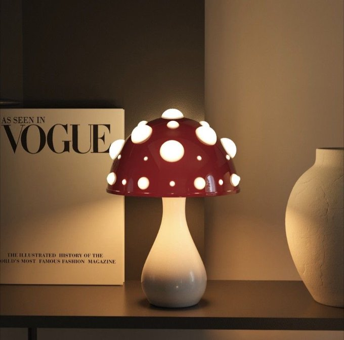 Illuminating the room with whimsical charm! 🍄✨ #MushroomLamp #CozyDecor #MagicalLighting