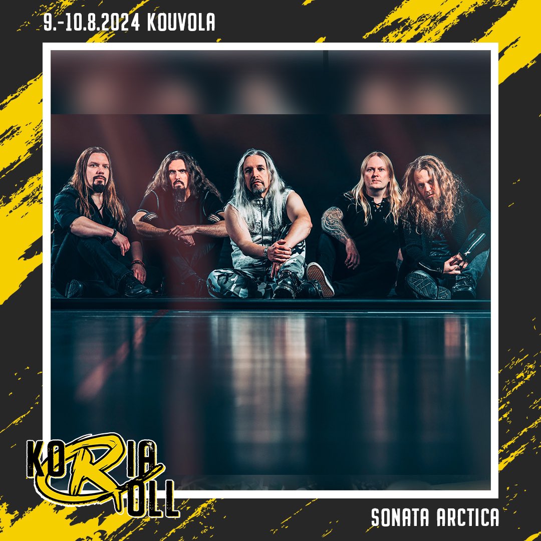 Koria Roll announced! Sonata Arctica to perform at Koria Roll festival, August 2024, in Kouvola, Finland 🇫🇮 See you there 🤘 More info and tickets: koriaroll.fi