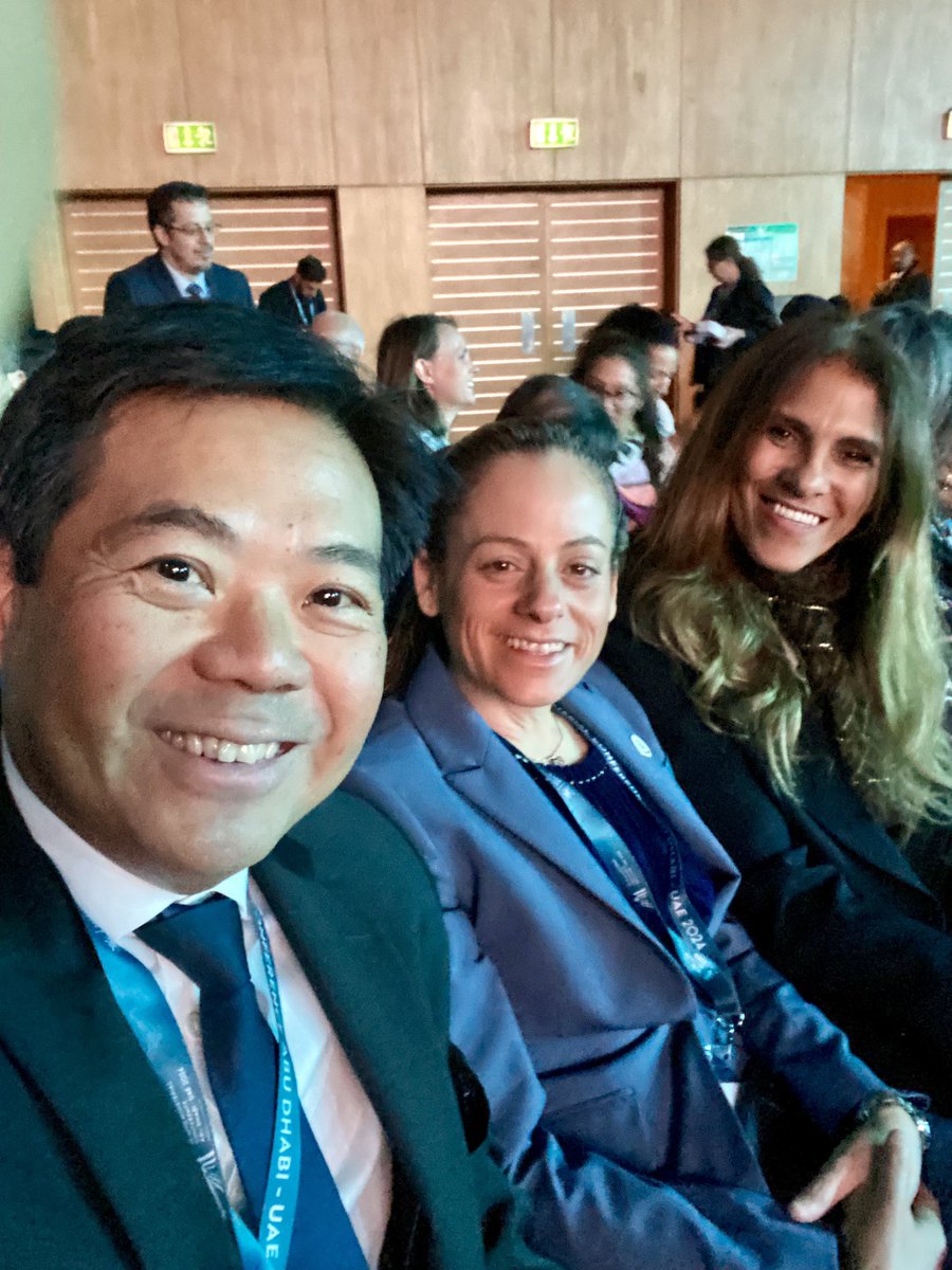 With my good WTO colleagues <a href="/VioGlezBehar/">Violeta Glez Behar</a> and Malika Gonin at the opening of #MC13