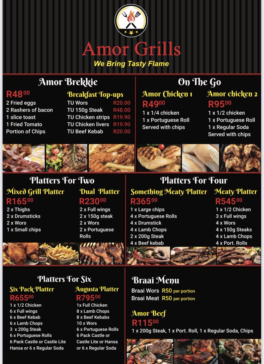 AmorGrills's tweet photo. Monday is for food that hugs your soul and kisses your taste buds - Try us as 24 Doig Street Pietermaritzburg or call us at 0834465955 for a quick delivery. https://t.co/Mm6pyAAkV4