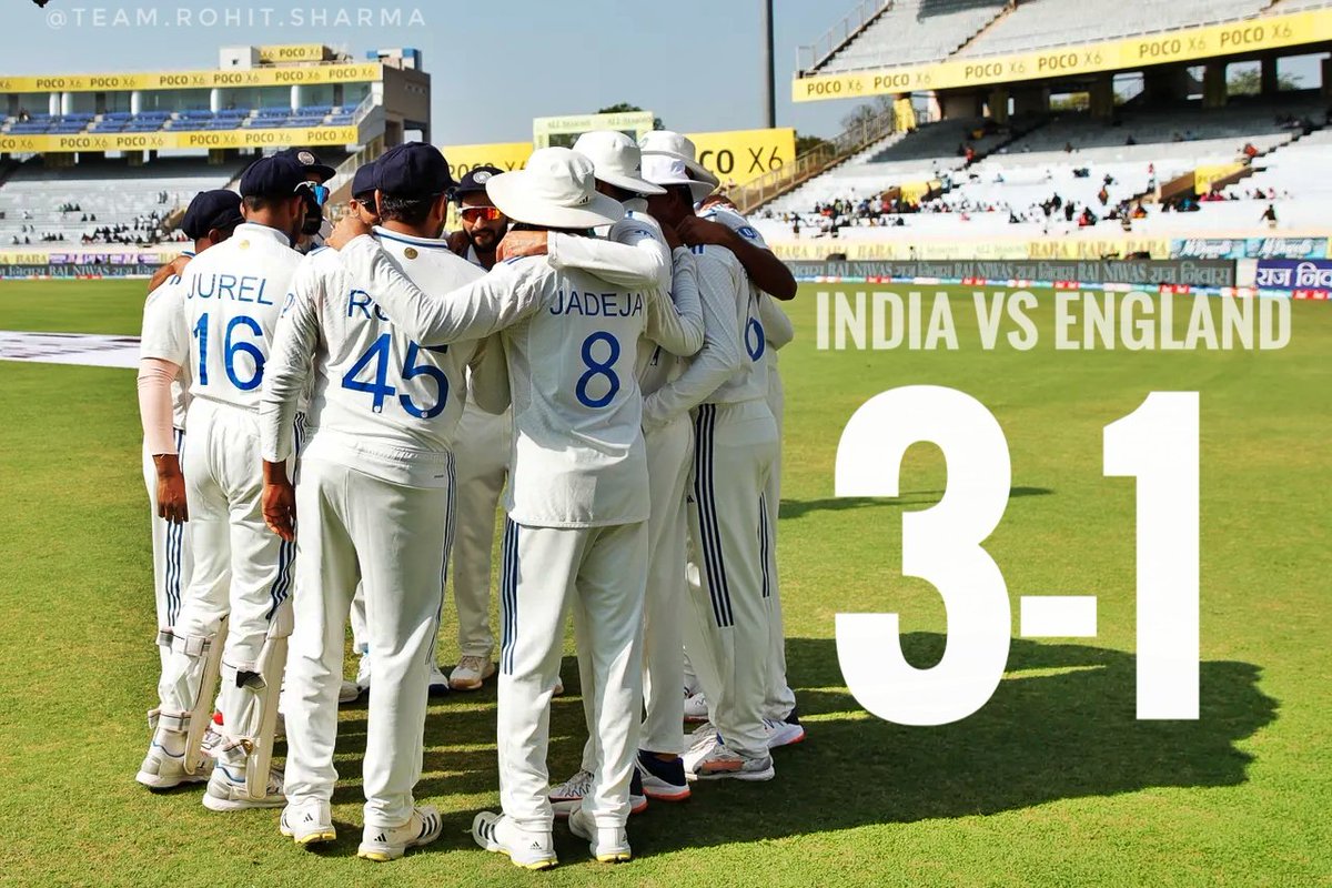 India Won 4th Test Against England
And Lead 3-1 🇮🇳🔥

#RohitSharma𓃵 #Rohitsharma #ENGvIND #INDvENG