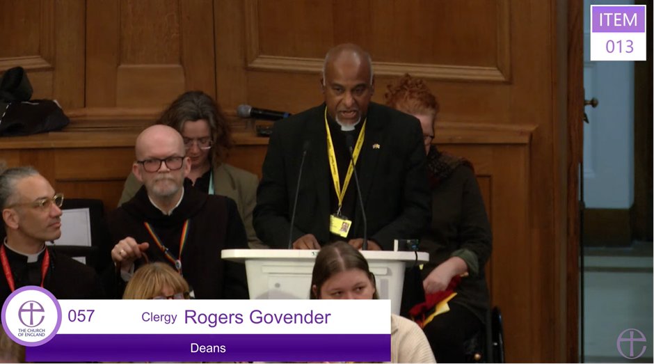 More intentionality required in appointing Diocesan bishops from #UKME backgrounds @deanroggovender speaking <a href="/synod/">General Synod</a> on the ‘pernicious sin in our midst'. Good support <a href="/CottrellStephen/">Archbishop of York</a>
<a href="/DioManchester/">Diocese of Manchester</a> #synod 
#GeneralSynod <a href="/matthewporteruk/">Matthew Porter</a> <a href="/BishMiddleton/">Mark Davies</a> <a href="/BishManchester/">David Walker</a>