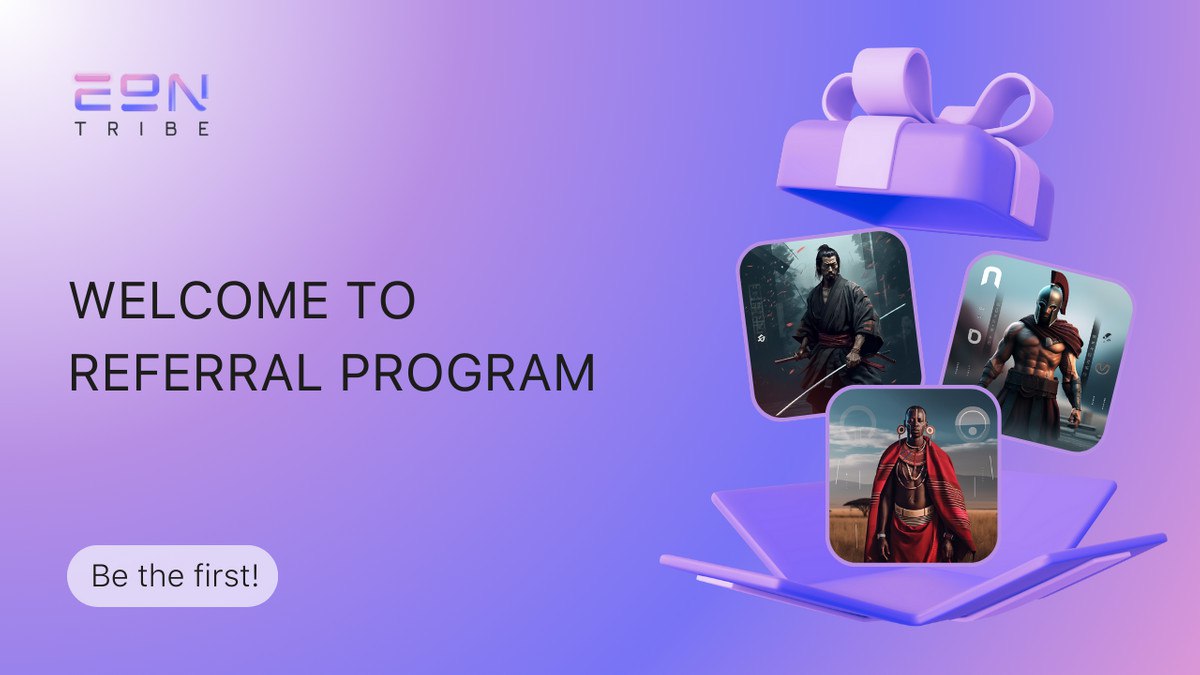 eontribe's tweet photo. 🚀Join Eontribe's Referral Program now and unlock amazing rewards! 

Don't miss out on this incredible opportunity to be part of the Eontribe Tribe and earn up to 10% cashback and unique NFTs. 

Join now and let's build the future together! 

#NFT #referral #Reward https://t.co/mqZK3eZUYq