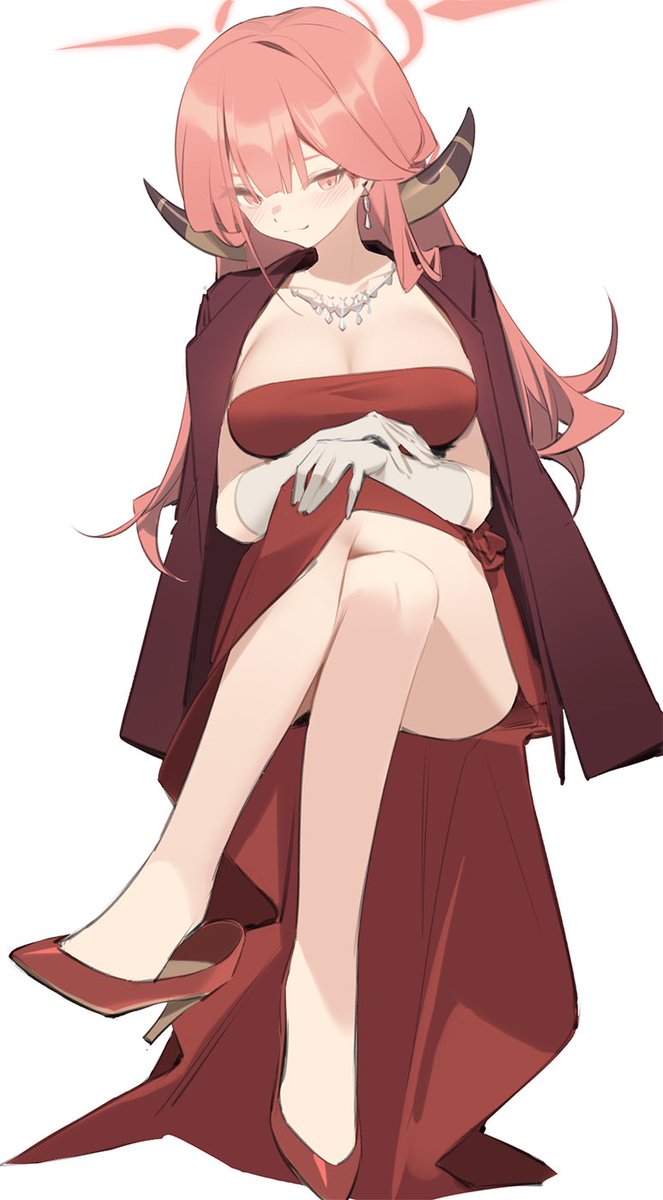 陸八魔アル(ブルアカ) 「ドレスアル 」|kildirのイラスト