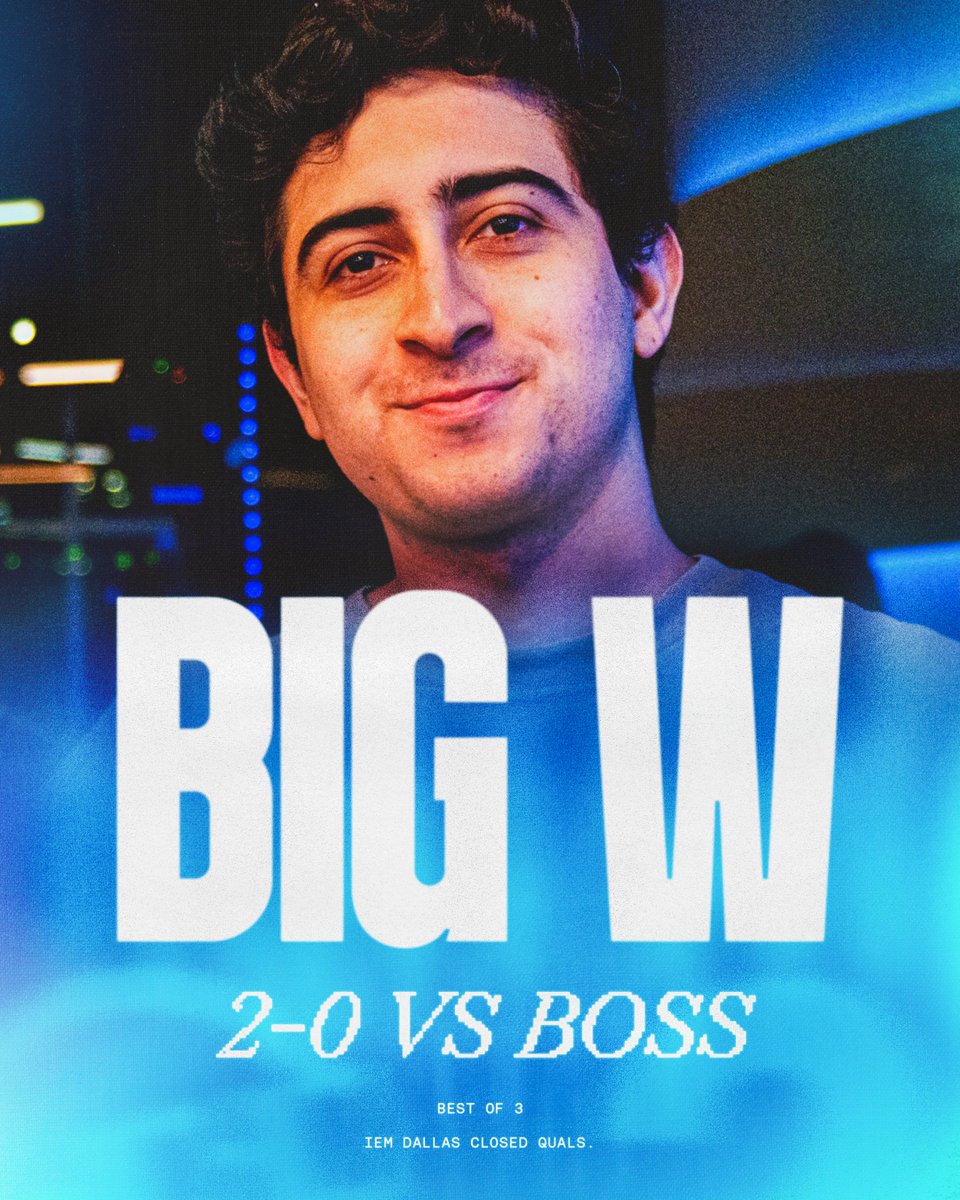 ADD ANOTHER W TO THE PILE  💪 ⌐◨-◨

We take down BOSS 2-0 and we're just one series from IEM Dallas!