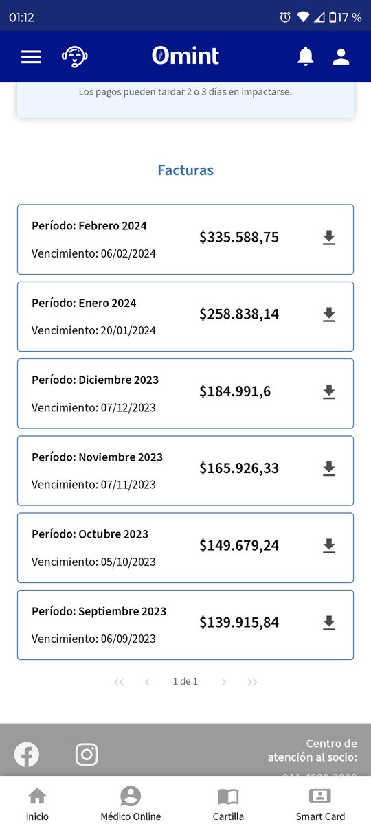 topa3210's tweet photo. @Angelalerena @medicus_sa Prepaga Omint. Enero y febrero aumentó mucho, pero todos los meses venía en aumento antes de Milei. https://t.co/TEX2QJDWgn
