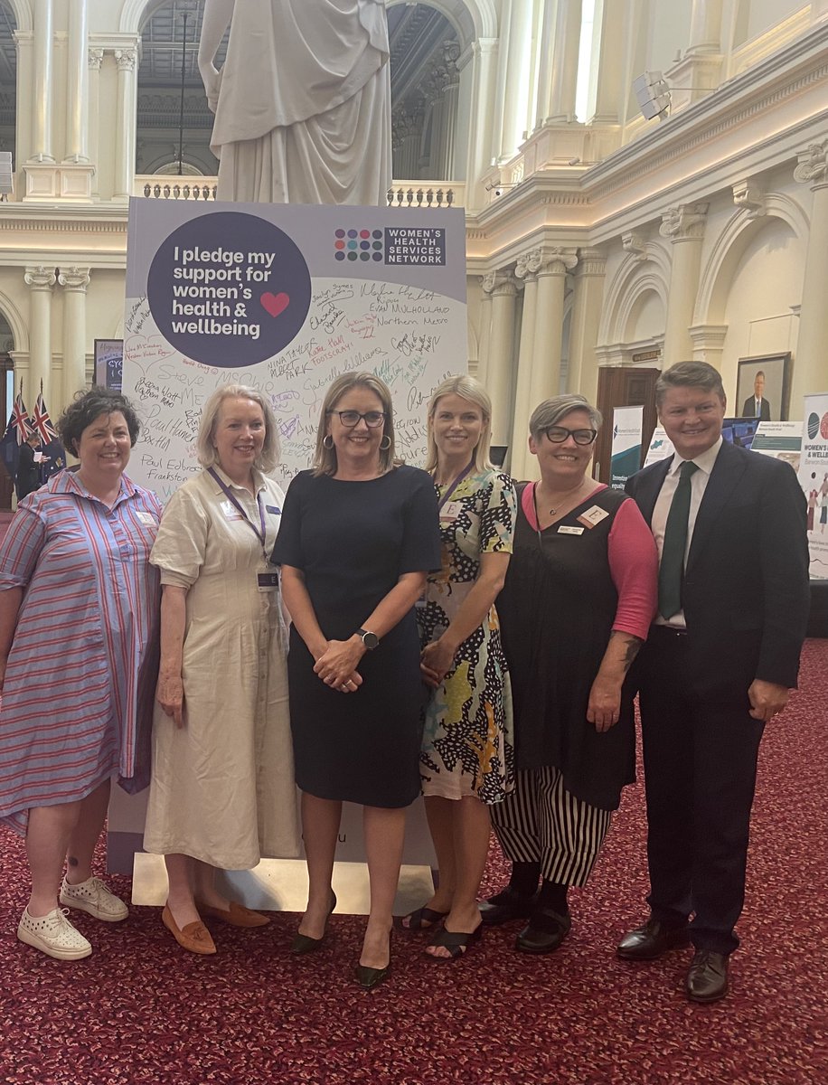 We were thrilled to meet the Premier Jacinta Allan MP @JacintaAllanMP and Deputy Premier Ben Carroll MP @BenCarrollMP at Queens Hall. We thank them for their leadership, investment and support of Victorian women’s health, safety and wellbeing.