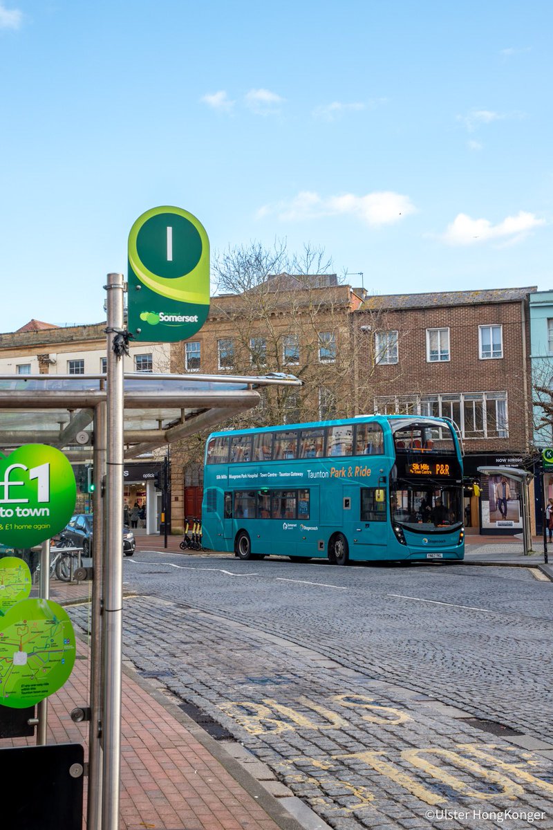 The returning of Stagecoach to Taunton since its ceased operating the Somerset - East Devon service at 2019.
Passengers can still benefit from the Taunton town zone fares - ride on a single journey anywhere in town for just £1