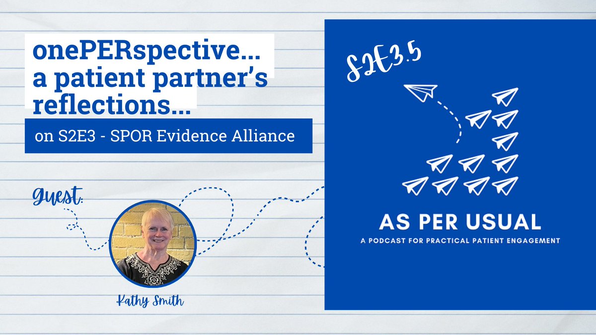 Anna M. Chudyk (she/her) 🏳️🌈 (@amchudyk) on Twitter photo Still thinking about last week's episode of <a href="/asPERusual_pod/">asPERusual</a> focused on <a href="/SPORAlliance/">SPOR Evidence Alliance</a>? Tune into #patientpartner Kathy Smith's episode recap and key takeaways - asperusual.substack.com. Its only 10mins & sure to leave you pondering! Still thinking about last week's episode of <a href="/asPERusual_pod/">asPERusual</a> focused on <a href="/SPORAlliance/">SPOR Evidence Alliance</a>? Tune into #patientpartner Kathy Smith's episode recap and key takeaways - asperusual.substack.com. Its only 10mins & sure to leave you pondering!