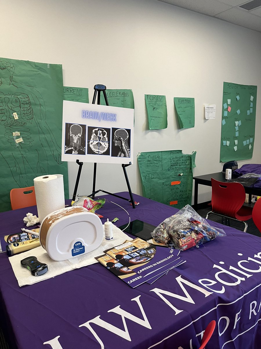 NegarFiroozeh's tweet photo. Exploring radiology with puzzles and ultrasounds at Doctor for a Day! #DFAD Helping kids see the excitement in healthcare careers. #FutureDocs #NURF @UWRadiology #DEI https://t.co/yAdPEGtbi6