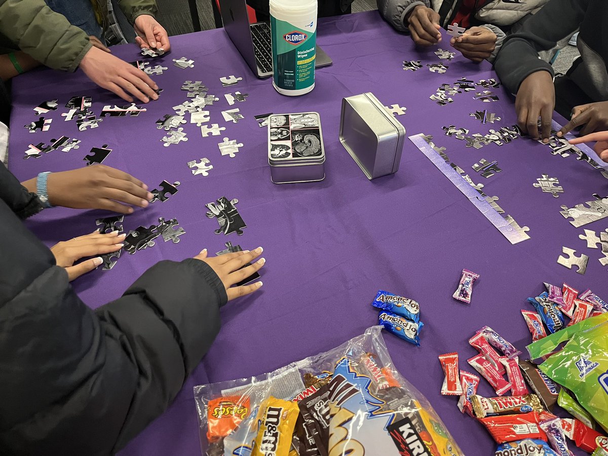 NegarFiroozeh's tweet photo. Exploring radiology with puzzles and ultrasounds at Doctor for a Day! #DFAD Helping kids see the excitement in healthcare careers. #FutureDocs #NURF @UWRadiology #DEI https://t.co/yAdPEGtbi6