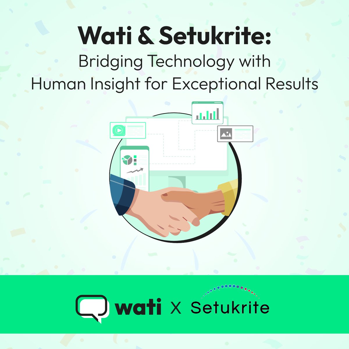 Wati_io's tweet image. 🔗 New partnership: Wati &amp;amp; Setukrite! We&apos;re committed to delivering IT solutions that resonate on a human level, making technology a service for all. 

#HumanCenteredTech #WatiXSetukrite #Wati #WhatsAppAPI