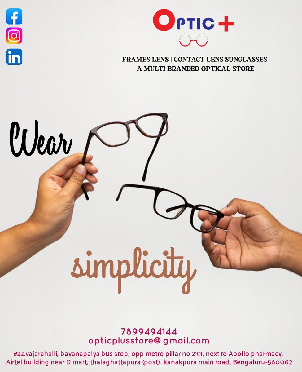 optic_plus_'s tweet photo. Simplicity 🫠
.
.
.
.
.
Ingonre the hastags
.
.
.
.#EyeLens #VisionCare #LensSelection #ClearSight #EyewearFashion #EyeHealth #LensOptions #StyleWithVision #SeeClearly #Eyeglasses #FashionFrames #LensLove #EyeFashion #EyecareTips #LensStyles #Spectacles #EyewearEssentials https://t.co/hSdKn6msH1