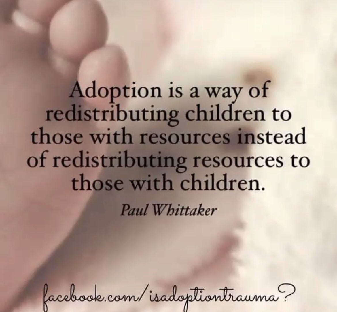 GusWatanabe's tweet image. Never happens. But you can get a discount if you take on a Black baby or a mixed race baby.

#AdoptionIsHumanTrafficking