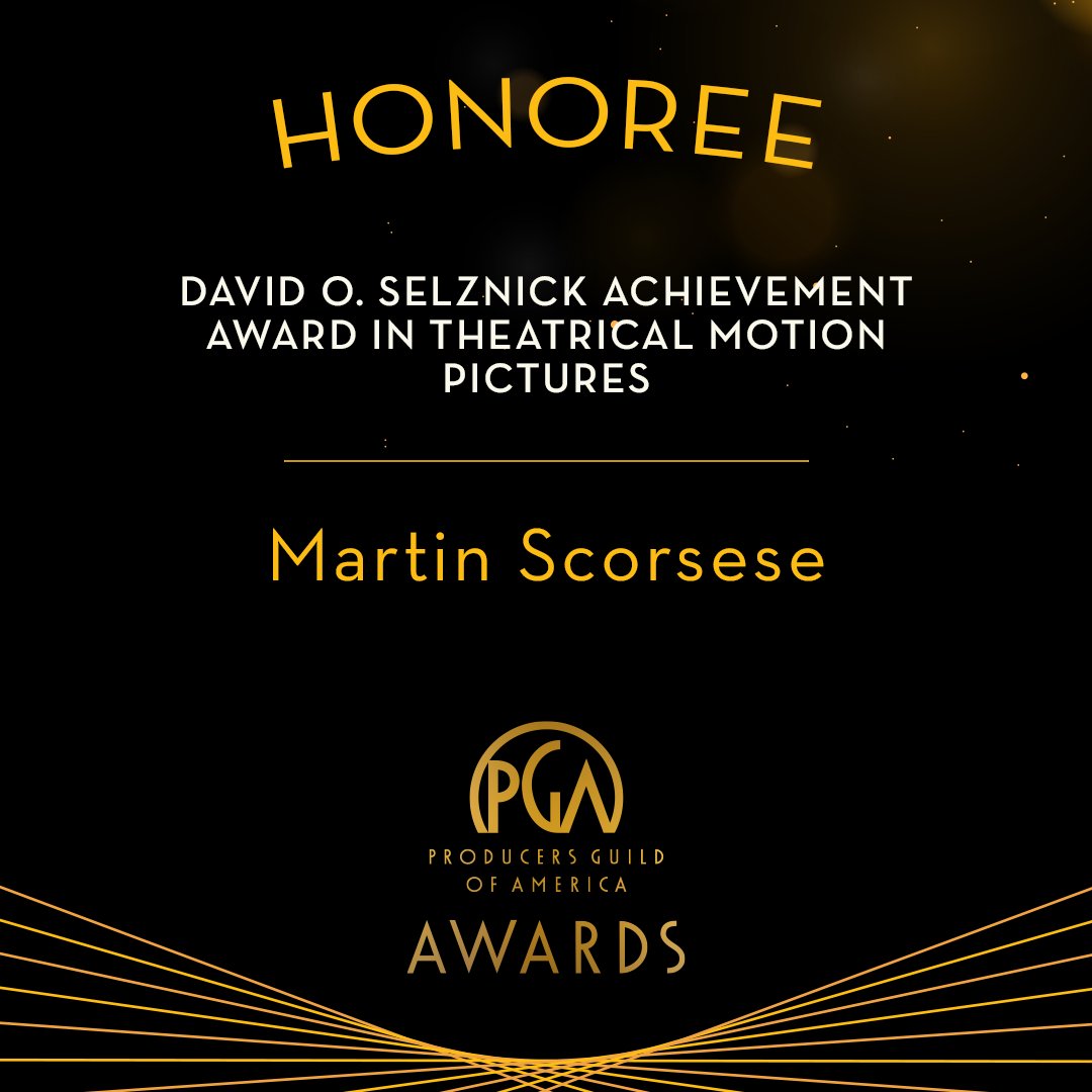 Congratulations to Martin Scorsese, the recipient of this year’s David O. Selznick Achievement Award. #PGAAwards