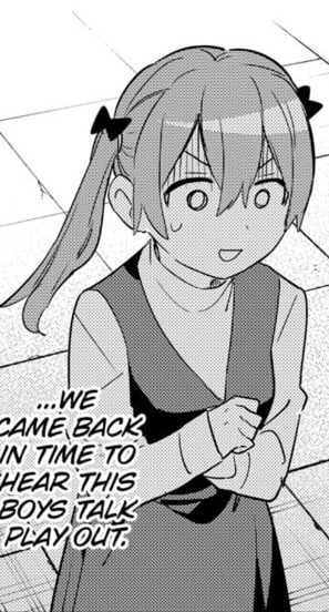 CodeSakuragi's tweet image. "Guess he's not feeling good..."
Moving the back of her hand for a moment to knock before stopping.
"I-I should probably just leave him alone."