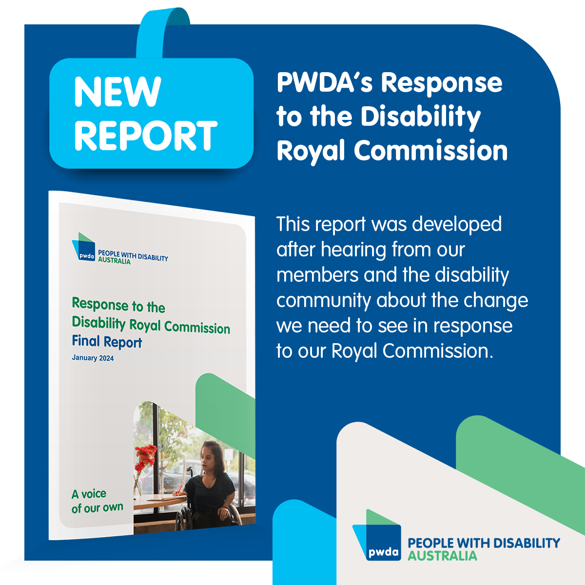 New report: PWDA’s Response to the Disability Royal Commission Final Report
 
It reflects what PWDA members across Australia think about key recommendations and the change we want to see in response to our Royal Commission: pwd.org.au/disability-rig…