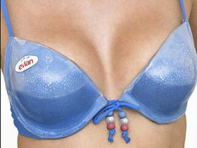 Sunnie on X: Evian water bra, for those hot days.