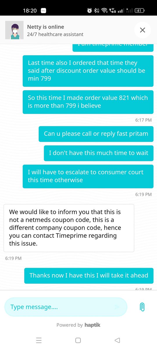 Rahula4819's tweet photo. @timesprime @NetMeds Still no one is replying

Have some respect team?

@NetMeds @timesprime https://t.co/aXgdZ0lLQ2