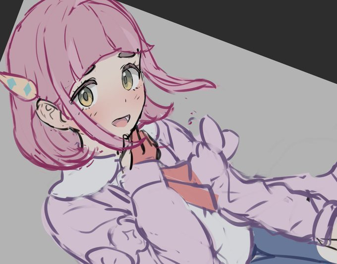 作業の合間の息抜きに、ラフ手直し 