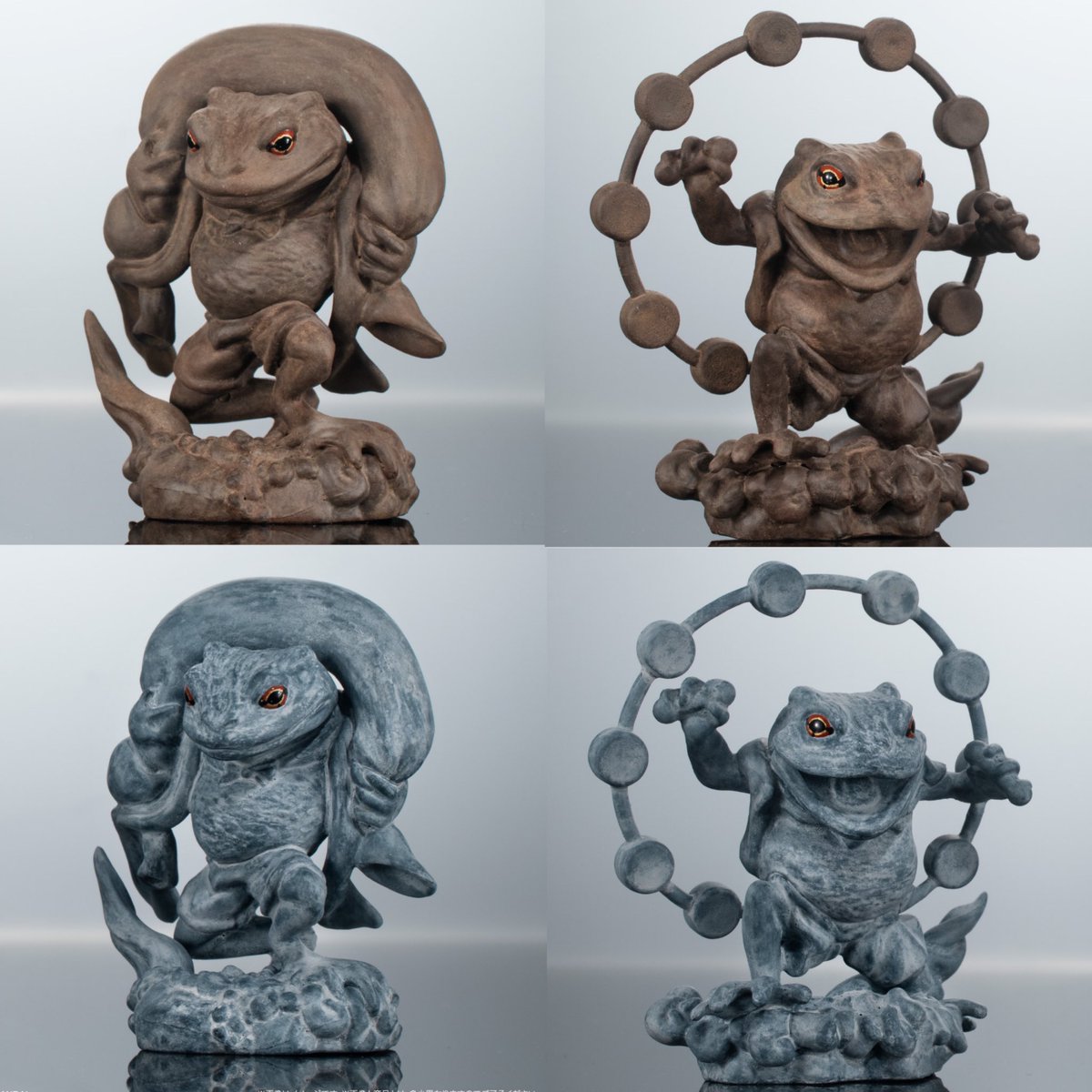 風神雷神像(アメフクラガエルver.)　カエル　フィギュア　ガレージキット 風神雷神像(アメフクラガエルver.) カエル フィギュア ガレージ