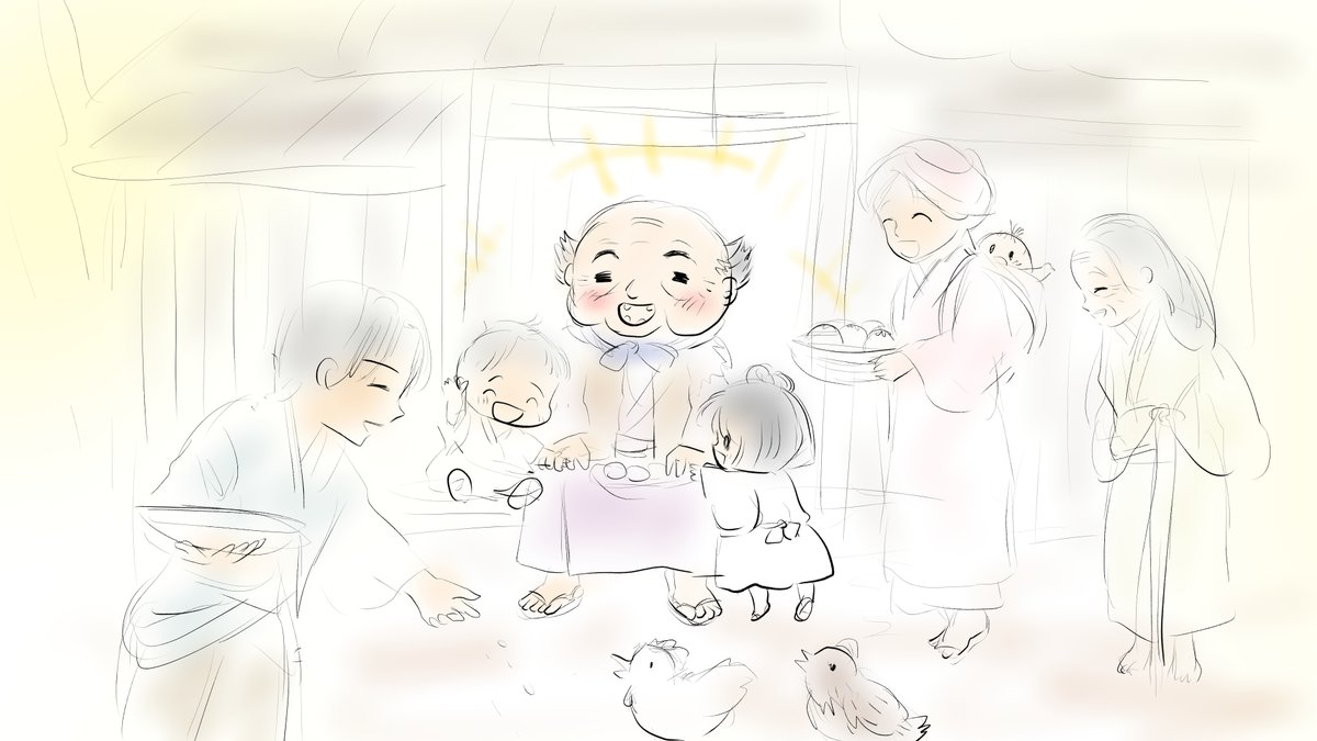 昨日描いた絵です( ゜Д゜)                 
恋の魔法とおまじない719-1ペン入れ       
福娘童話集様昔話彦一シリーズ2「あまのじゃく比べ」ラフ
チャンネル登録ページは動きを付けるのであと3枚描く予定です
#恋の魔法とおまじない 
