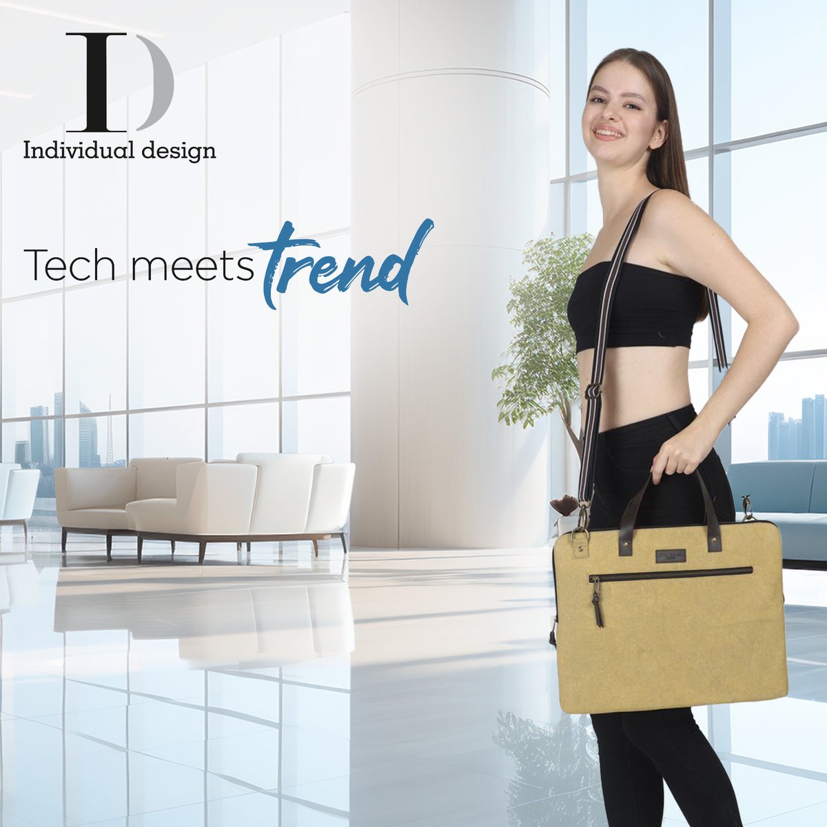 Discover the fusion of tech and trends with our ACHILLIE LAPTOP BAG. 💻✨ #TechSavvyStyle #TrendyTech #FashionTech #ModernChic #LaptopLife #IndividualDesign #OnTheGoStyle #FashionEssentials #TechMeetsTrend