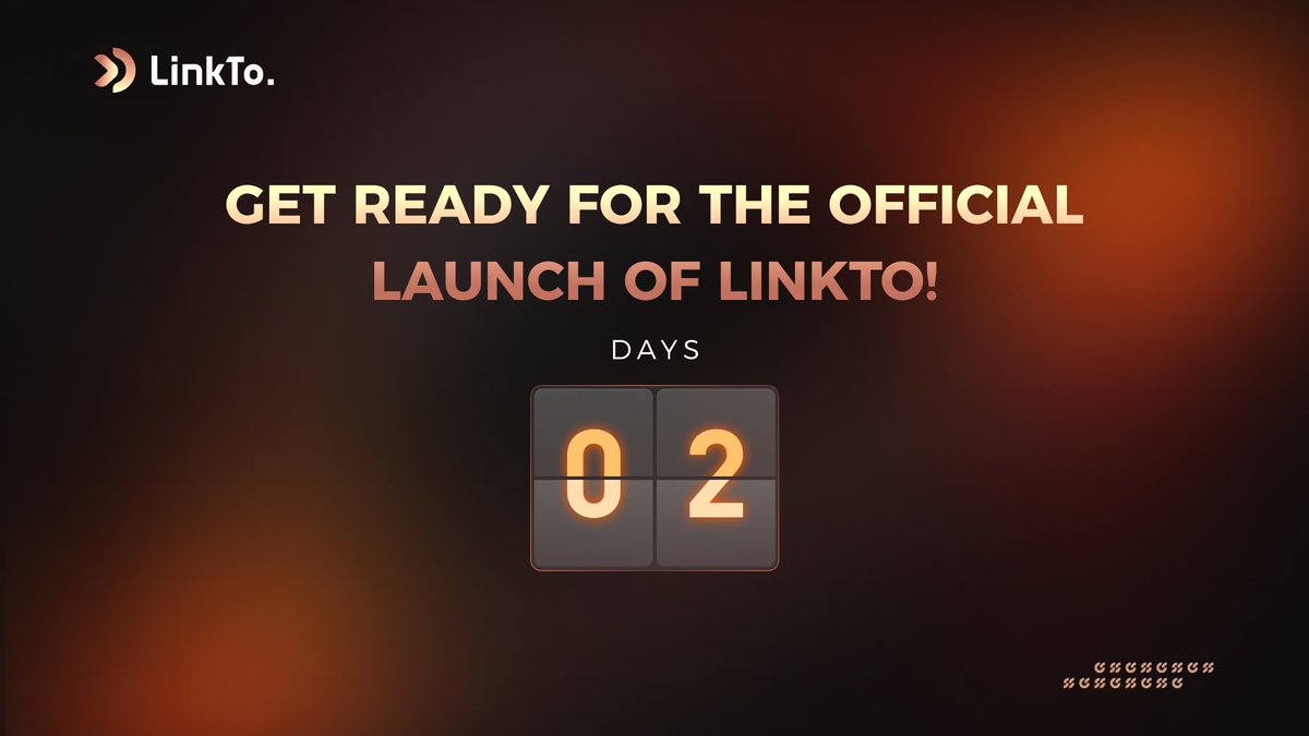 LinkTo_io's tweet image. 🗓️Mark your calendars!
🚀Just 2 days left until our #token goes live on the exchange. #TOK #LinkTo
