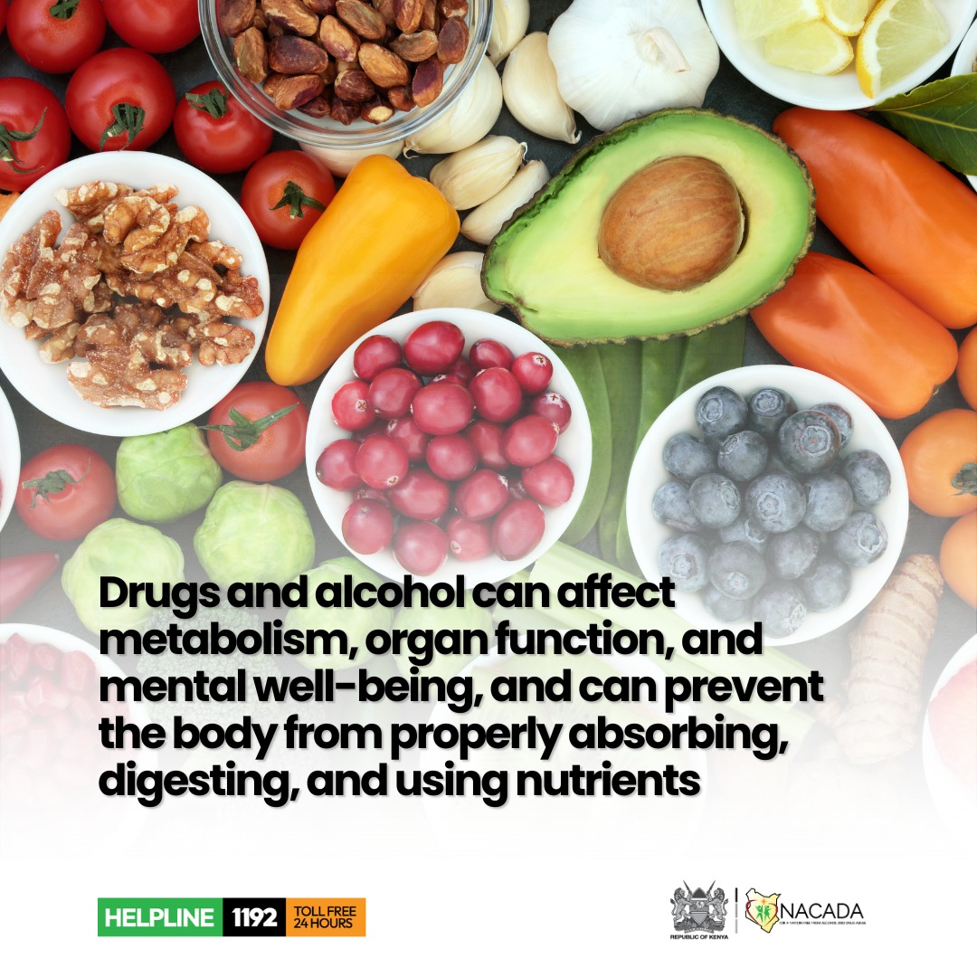 Nutrition plays an important role in recovery from substance abuse. Drugs and alcohol can affect metabolism, organ function, and mental well-being, and can prevent the body from properly absorbing, digesting, and using nutrients. This leads to vitamin deficiencies and poor