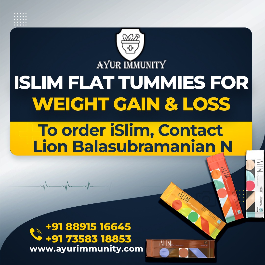 ayurimmunity's tweet image. ISLIM FLAT TUMMIES FOR WEIGHT GAIN &amp;amp; LOSS

To order iSlim, Contact Lion Balasubramanian N +91 73583 18853 / +91 88915 16645
Visit our website, ayurimmunity.com
#flattummy #weightloss #reduceweight #reducetummy #reducetummyfat #weightmanagement #weightmanagementinpunjab
