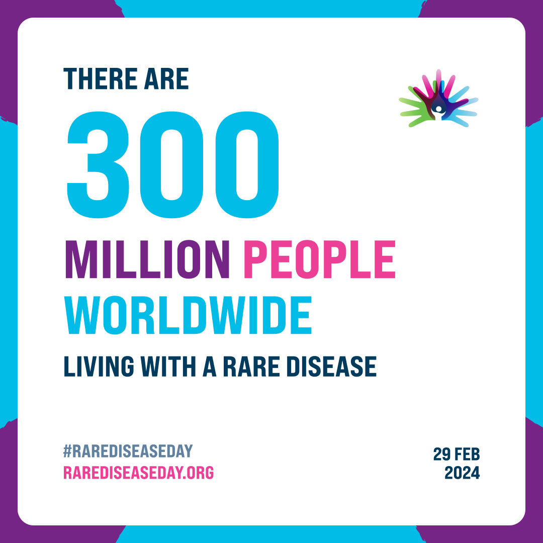 There are 300 million people worldwide living with a rare disease. #RareDiseaseDay2024 @rarediseaseday