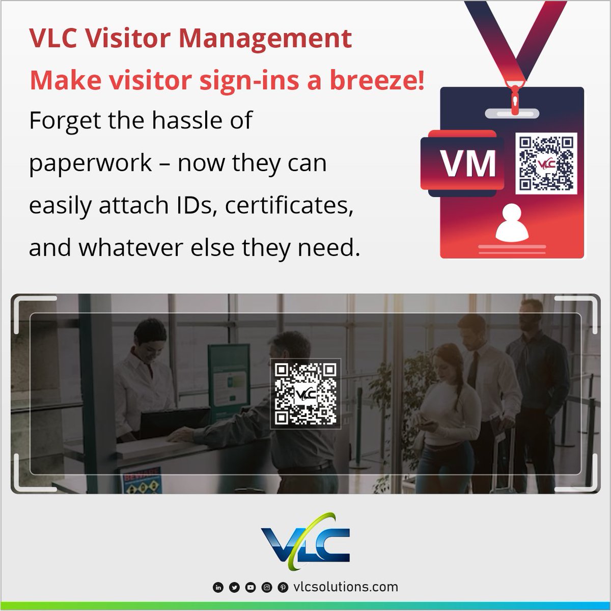 Simplify visitor check-ins effortlessly with VLC Visitor Management! Allow them to easily attach IDs, and certificates, and more hassle-free. Keeping it straightforward and stress-free. vlcsolutions.com/visitor-manage… #CheckInSimplicity #EffortlessAttachments