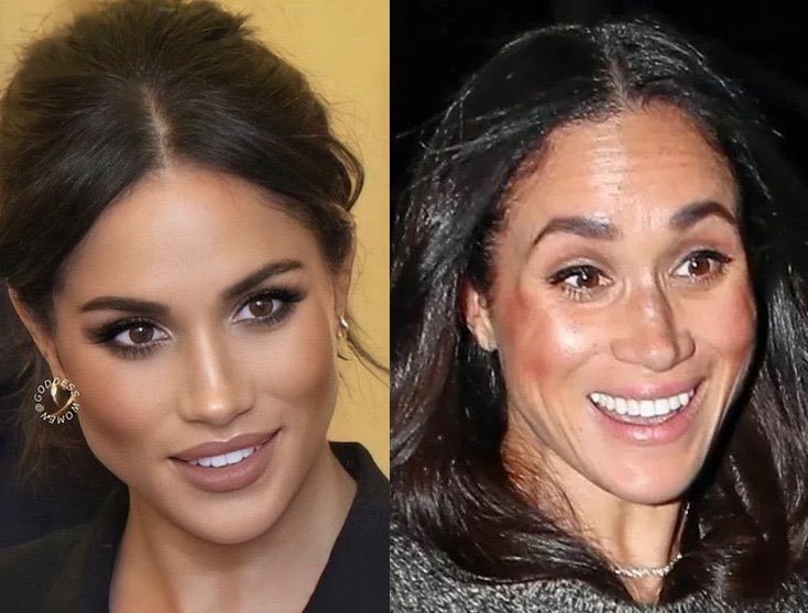 What Meghan Markle fans wish Meghan looked like VS What she actually looks like