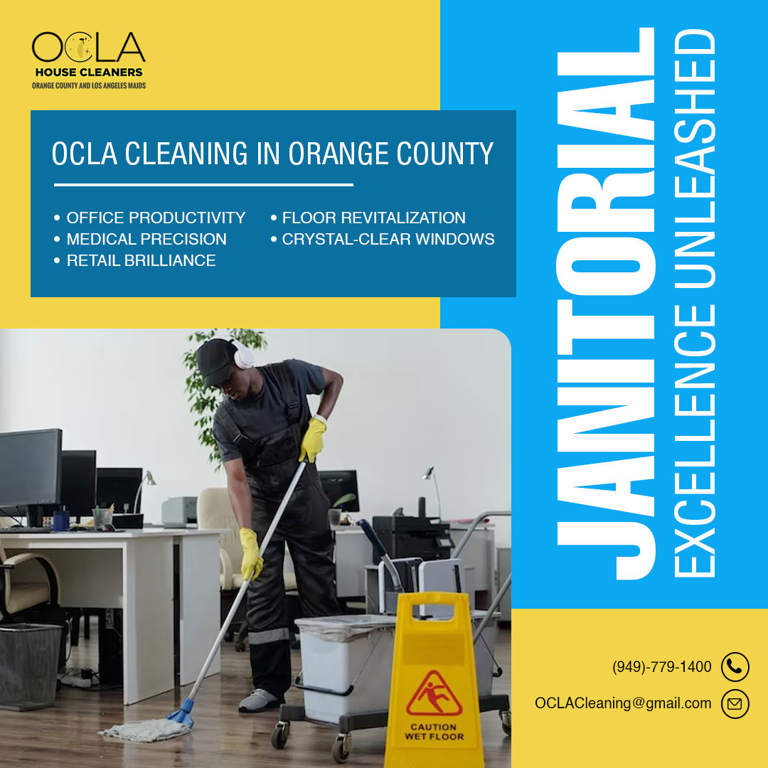 Concerned about maintaining a spotless and hygienic environment? Delve into the unparalleled Janitorial Services of OCLA Cleaning.

Visit- oclacleaning.com 

#janitorialservices #cleaningcompany #homecleaning #commercialcleaning #cleaningtips #cleanhome #cleaningmotivation