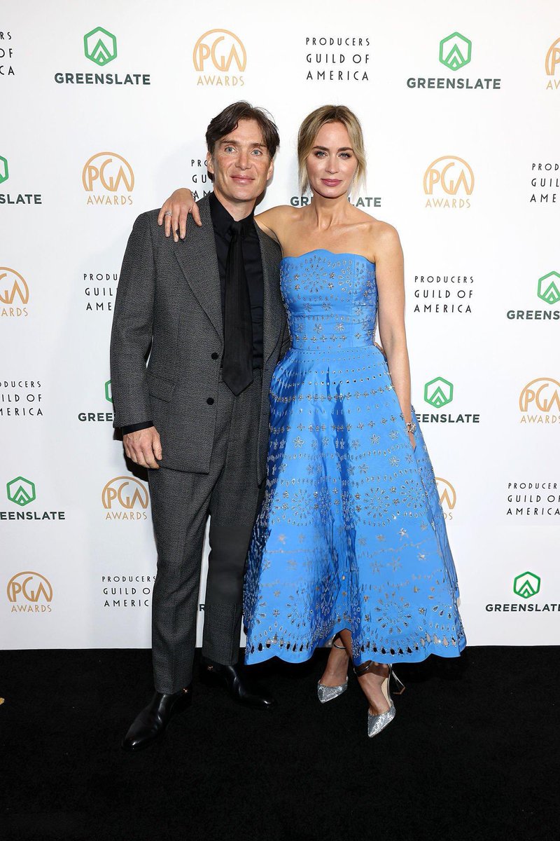 Cillian Murphy and Emily Blunt at the #PGAAwards