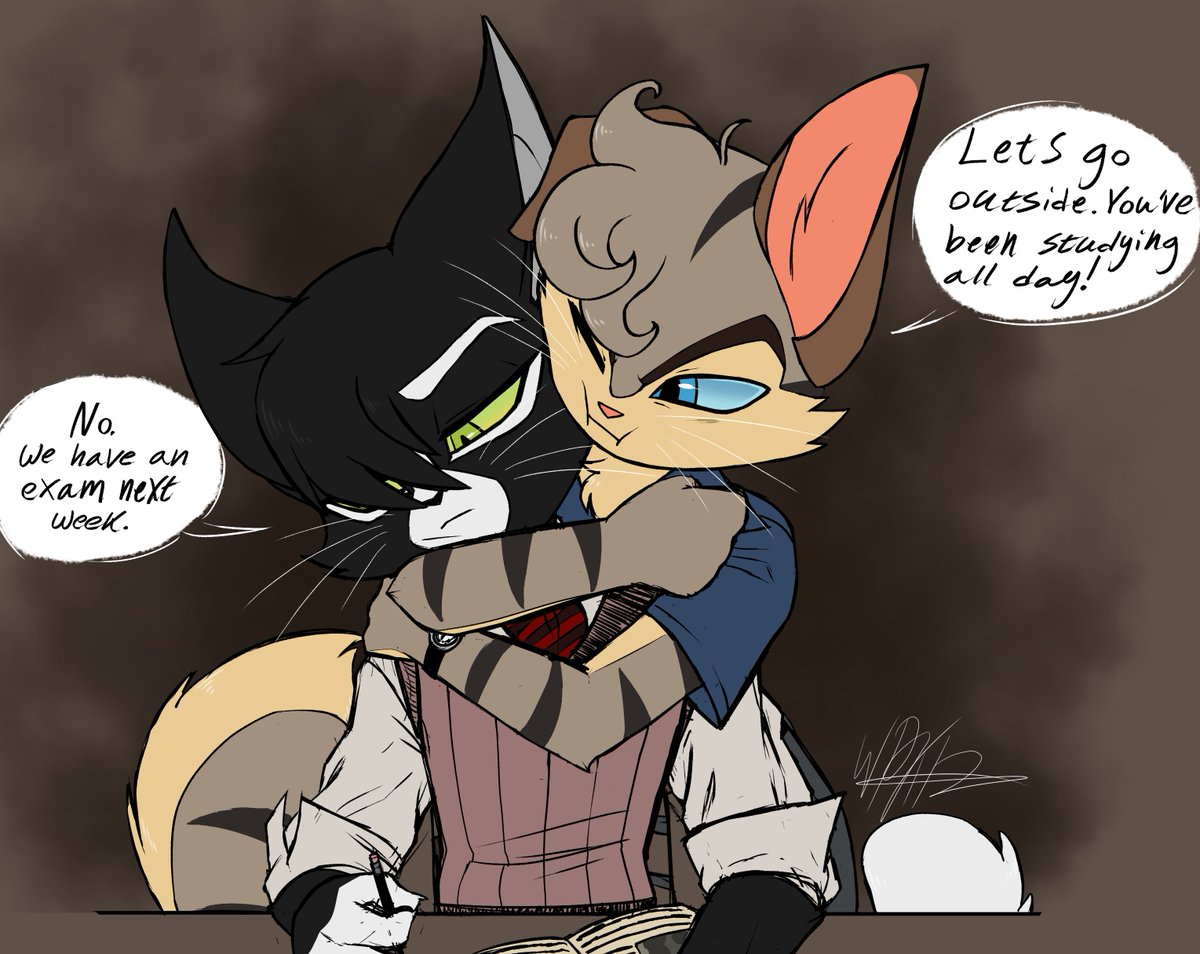 Someone has to stop reading his books.

A quick lil sketch I did, they're a bit older~
Rowan belongs to @_plutocrat

#Lackadaisy #LackadaisyOC #Sketch #EdgarHeller #RowanRickaby