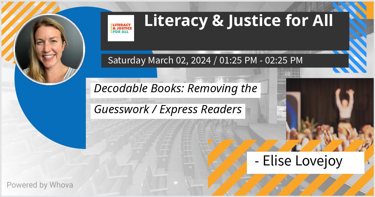 I am speaking at Literacy & Justice for All! I hope to meet you if you're attending the event! #LJ4ALL - via #Whova event app