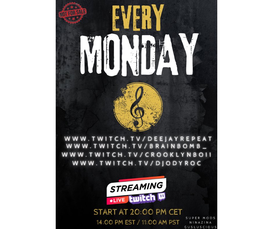 DeejayRepeat's tweet photo. WHERE WILL YOU BE when this event goes down???
4 TOP DJs - Monday 2/26/24
Join us for FREE!
WHATS STOPPING YOU from being here???
#dj #music #mรบsica #dance #musicvideo #musicislife #musiclovers #house #ibiza #success
#lasvegasworldwideonlinedjs #deejayrepeat #art #instagramers https://t.co/zvr1daSZxr