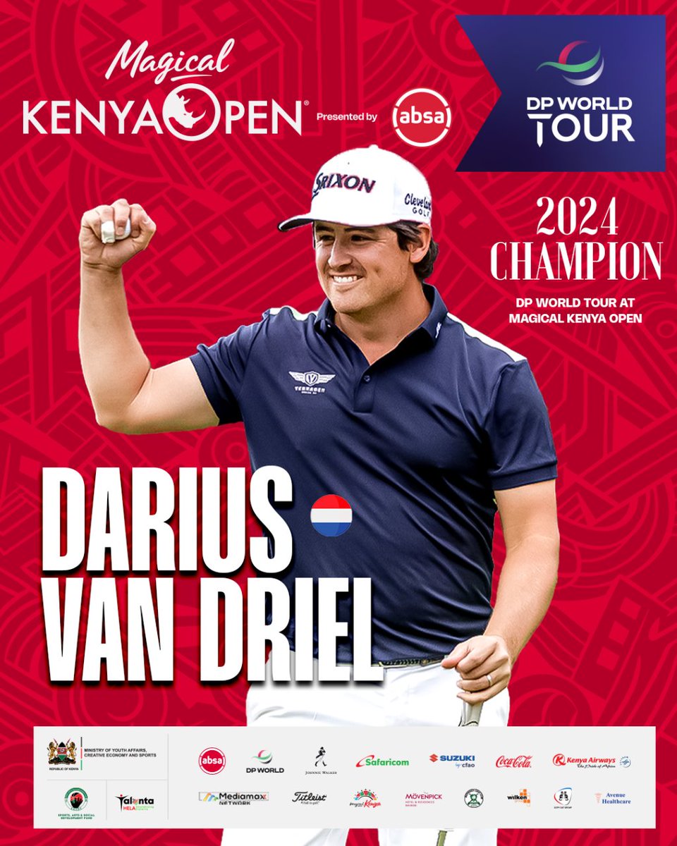 They came & they played but Darius conquered... Congratulations once again to Darius Van Driel, who led the pack of the world's most talented golfers at the Magical Kenya Open. A week of golfing action on the luscious Muthaiga Golf Club greens! It doesn't get better than that!