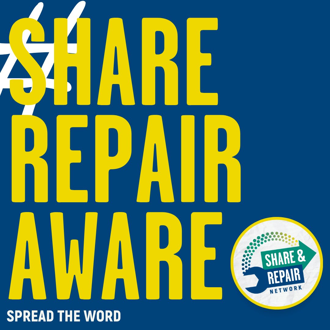 Are YOU #ShareRepairAware? 

Today we're launching our #ShareRepairAware campaign to spread the word about the amazing social and environmental power of sharing and repairing! 

Join us this week to celebrate, learn, and get involved 👉 👉 tinyurl.com/4af9cp8t