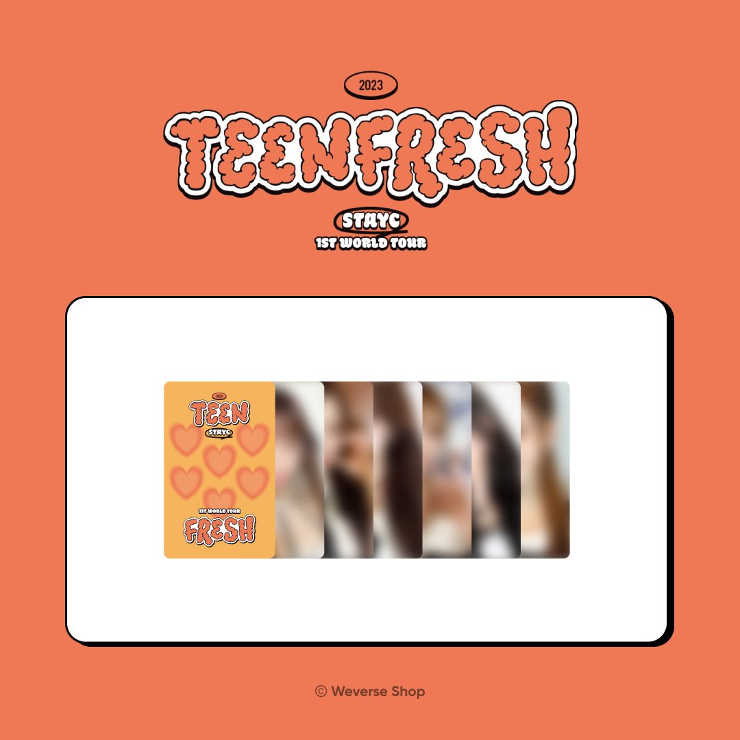 #STAYC (<a href="/STAYC_official/">STAYC(스테이씨)</a>) 
1ST WORLD TOUR [TEENFRESH] DVD, QR 판매 안내

스테이씨의 데뷔 첫 월드투어, 
그 생생한 감동을 지금 만나보세요! 

🎁Weverse Shop 구매자 혜택🎁
- 미공개 포토카드 6종 중 랜덤 1종 제공

🗓️ 판매 기간 : 2월 26일(월) 3 PM ~ 3월 10일(일) 11:59 PM (KST)