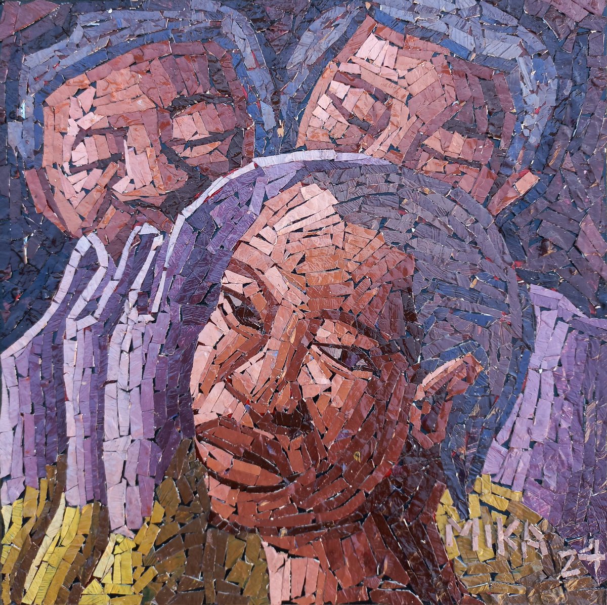 MikaObanda's tweet photo. Series: My Mentality
Title: I'll Keep You Away for my Creativity's Sake
Size:20cm *20cm
Medium: Eggshells and Acrylics
Style:Mosaic
An artwork to encourage art creation in the honest way possible
#kenyanart #mymentality #mikaobanda https://t.co/FawSrmafpI