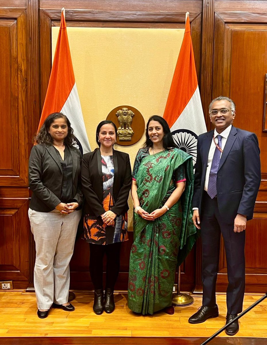 Veena Reddy (@usaidindiamd) on Twitter photo Recently, <a href="/USAIDAsiaHQ/">USAID Bureau for Asia</a> DAA Kaur & I met w/ <a href="/MEAIndia/">Randhir Jaiswal</a> Joint Secretary for the Americas, <a href="/VaniRao1/">Vani Rao 🇮🇳</a> & Joint Secretary Nagaraj Kakanur to discuss the growing U.S.-India development partnership and continue the momentum for the progress made during India’s G20 Presidency. #USIndiaFWD Recently, <a href="/USAIDAsiaHQ/">USAID Bureau for Asia</a> DAA Kaur & I met w/ <a href="/MEAIndia/">Randhir Jaiswal</a> Joint Secretary for the Americas, <a href="/VaniRao1/">Vani Rao 🇮🇳</a> & Joint Secretary Nagaraj Kakanur to discuss the growing U.S.-India development partnership and continue the momentum for the progress made during India’s G20 Presidency. #USIndiaFWD
