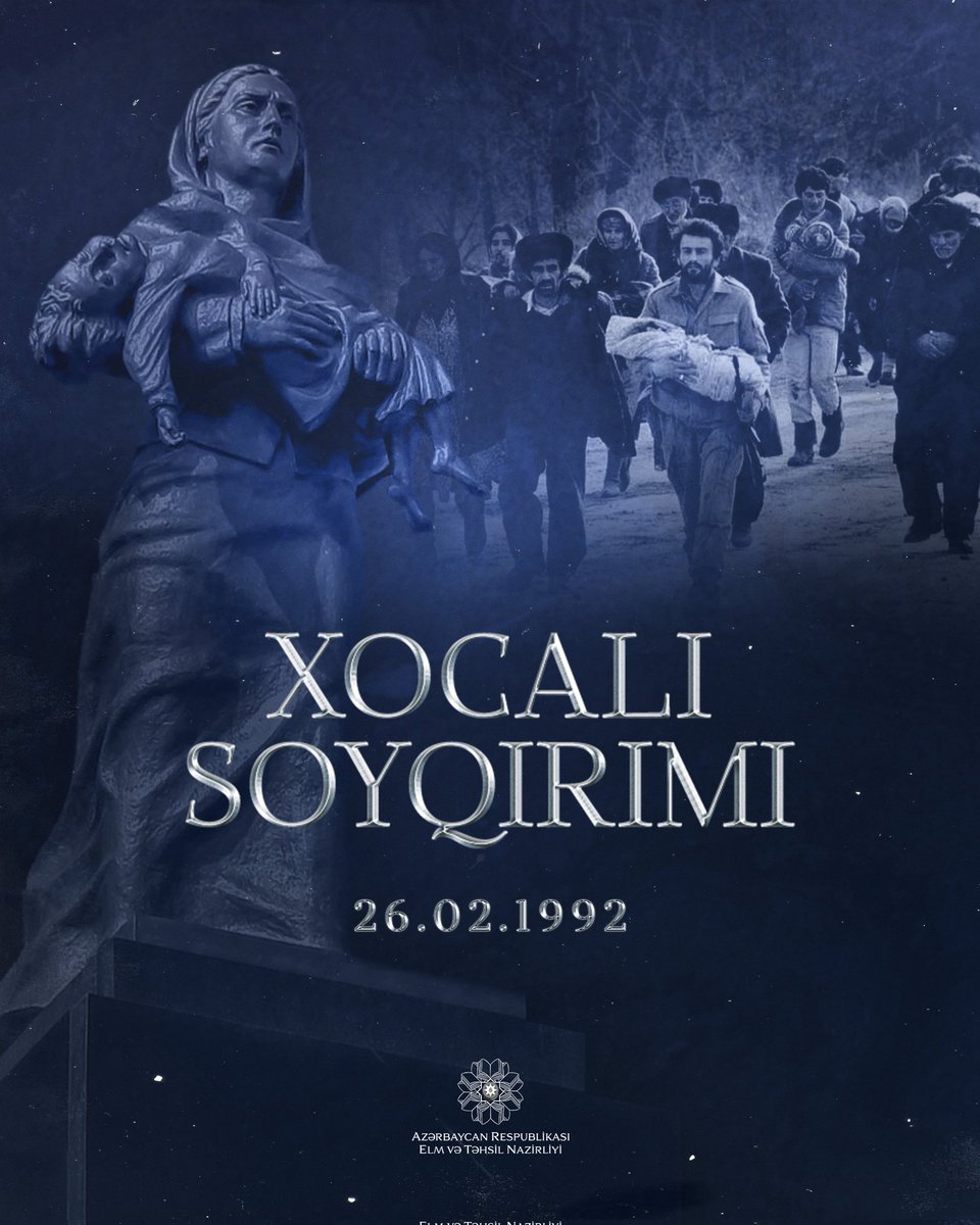 EminAmrullayev's tweet photo. Xocalı soyqırımı yalnız azərbaycanlıların deyil, bütün insanlığın faciəsidir. 

Soyqırımı qurbanlarının xatirəsini dərin hüznlə yad edirik. https://t.co/06RcYlXq07