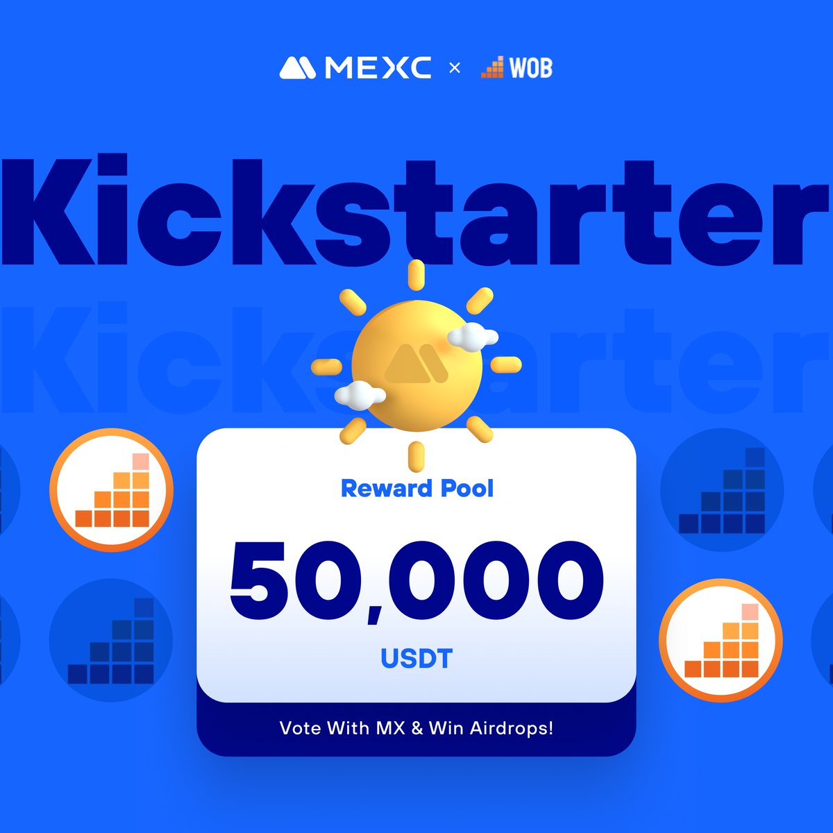 MEXC's tweet photo. .@Wob_Bitcoin, a project promoting DeFi and innovation for various Bitcoin use cases and experiments, is coming to #MEXCKickstarter 🚀 

🗳Vote with $MX to share massive airdrops
📈 $WOB/USDT Trading: 2024-02-27 08:00 (UTC)

Details: https://t.co/Gu9tqBArmn https://t.co/jQGtLyJofh
