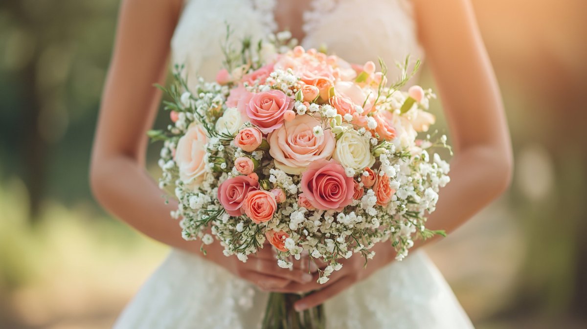 #BabysBreath #BouquetCloseup #BridalAccessories #bridalbouquet #Bride #Celebration #Elegant #floralarrangement #freshflowers #Love #MarriageCeremony #PastelFlowers #Romantic #roses #SpringWedding #Wedding #weddingday #WeddingDetails #WeddingFlowers

aifusionart.com/elegant-bridal…